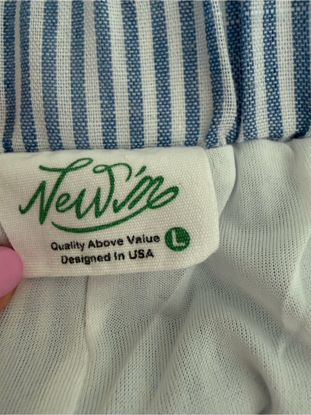 Blue and White Striped Cotton Boxer Shorts - Picture 3 of 3